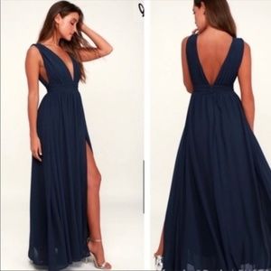 Heavenly Hues Navy Blue Maxi Dress
